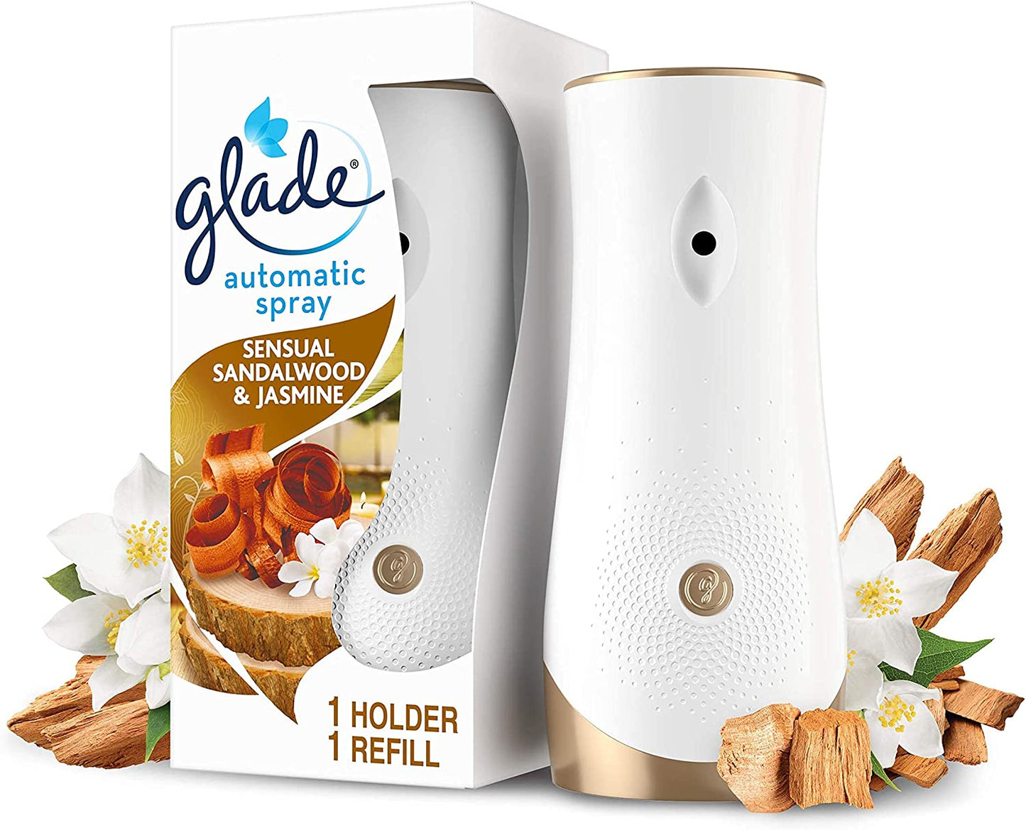 Glade Automatic Spray Starter Kit & Refill Sandalwood & Jasmine 269 ml | Daily Supplies