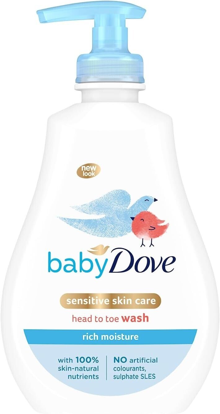 Baby Dove Rich Moisture Sensitive Skin Care Head to Toe Wash 400ml | Daily Supplies