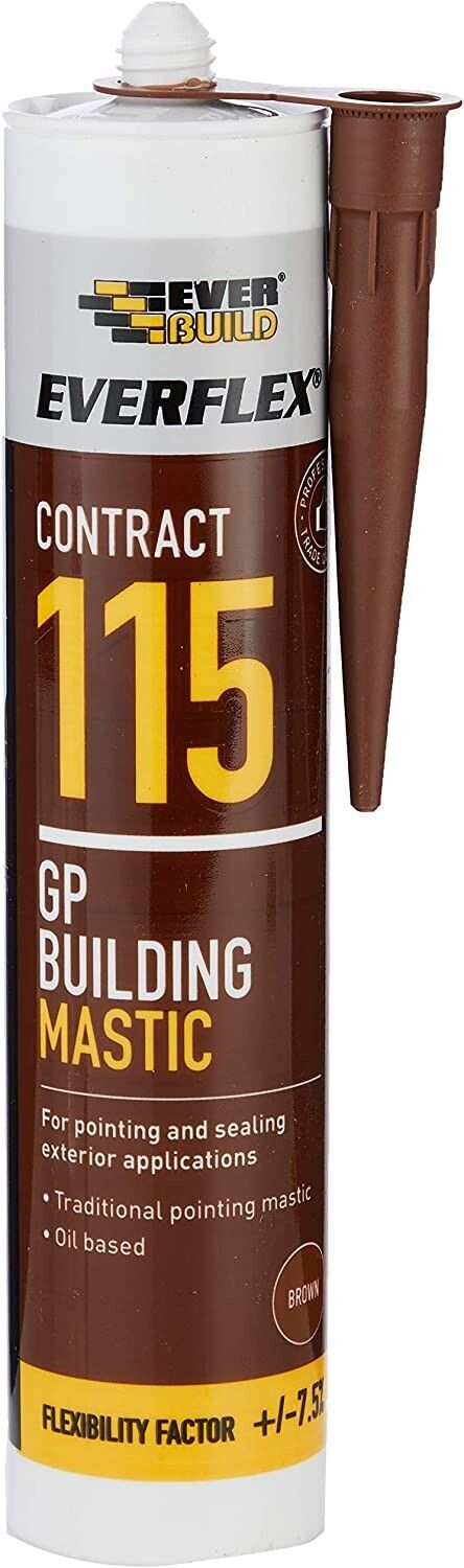 Everbuild 115 General Purpose Building Mastic Grey 285ml | Daily Supplies