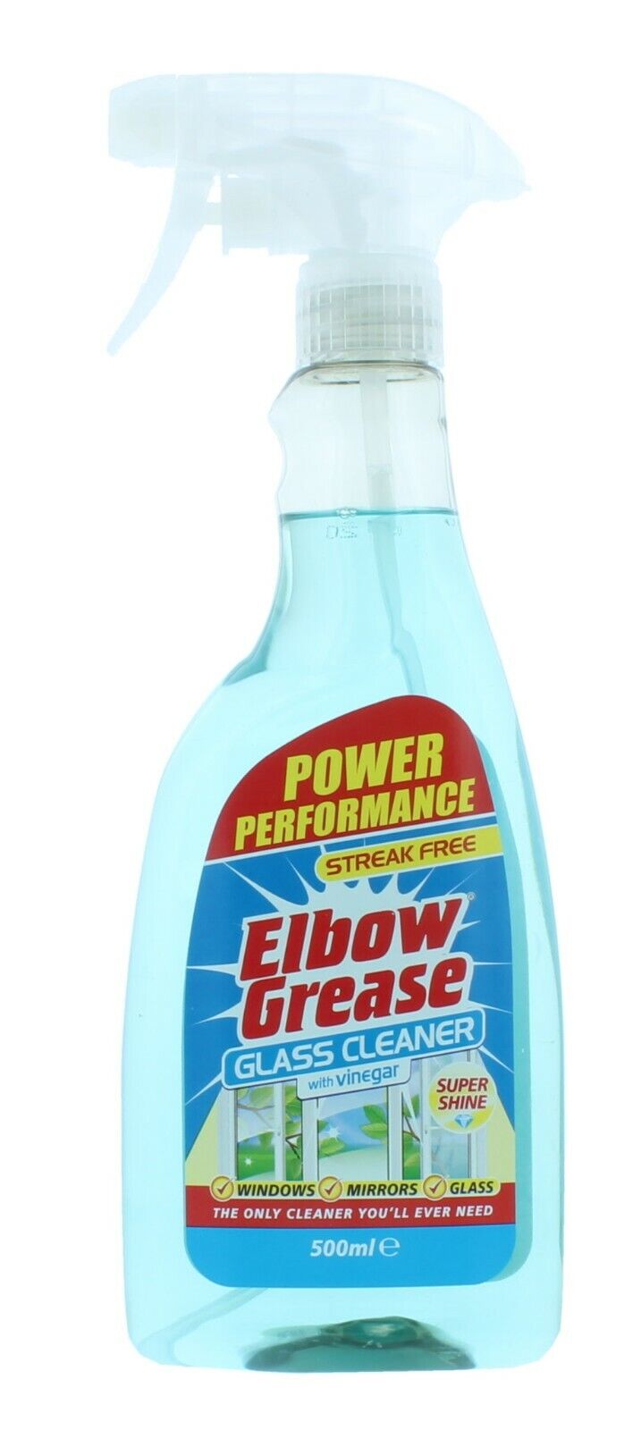 Elbow Grease Power Performance Streak Free Glass Cleaner 500ml | Daily Supplies