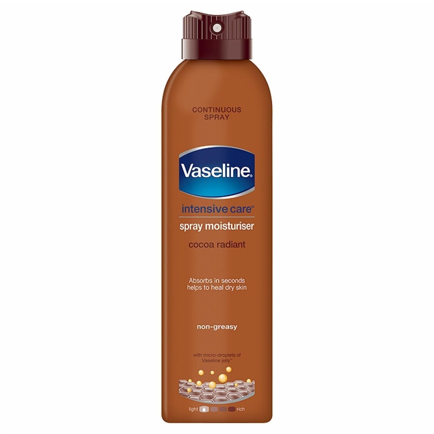 Vaseline Cocoa Spray Moisturiser 190ml | Daily Supplies