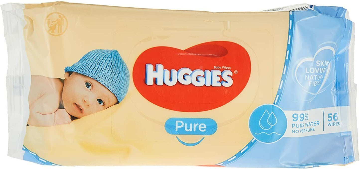 Huggies Pure Baby Wipes- 56 Wipes | Daily Supplies