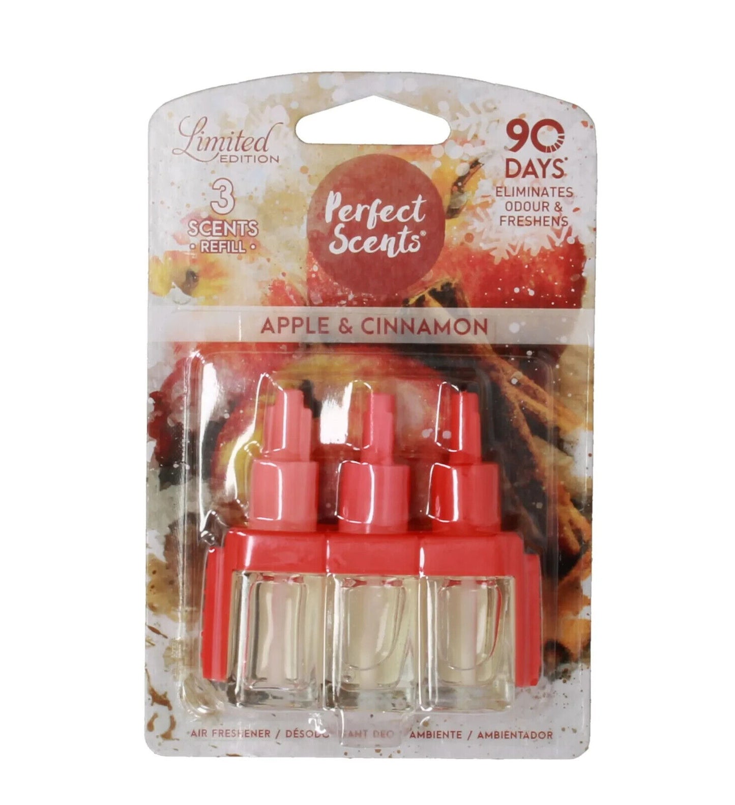 Perfect Scents 3 Scents Air Freshener Refill Apple & Cinnamon 20ml | Daily Supplies