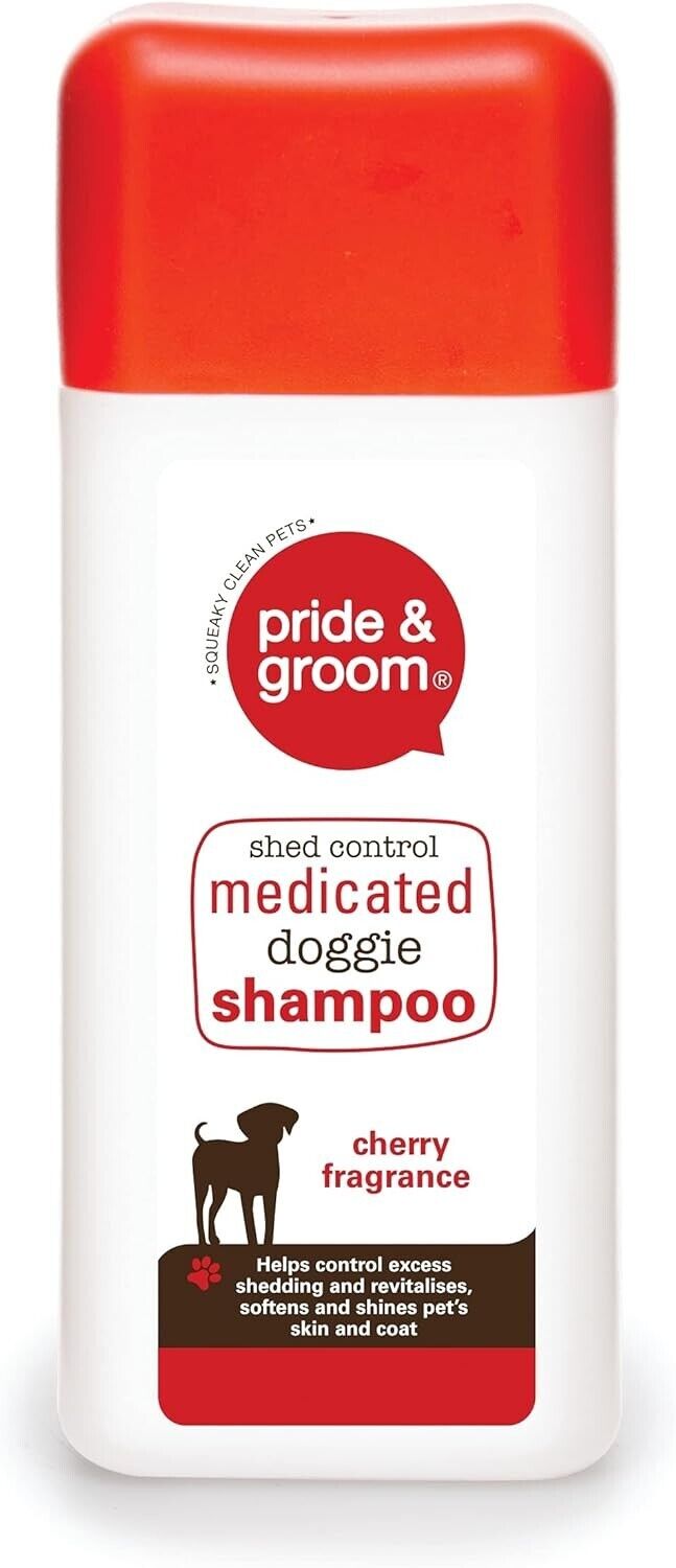 Pride & Groom Medicated Doggie Shampoo Cherry 300ml | Daily Supplies
