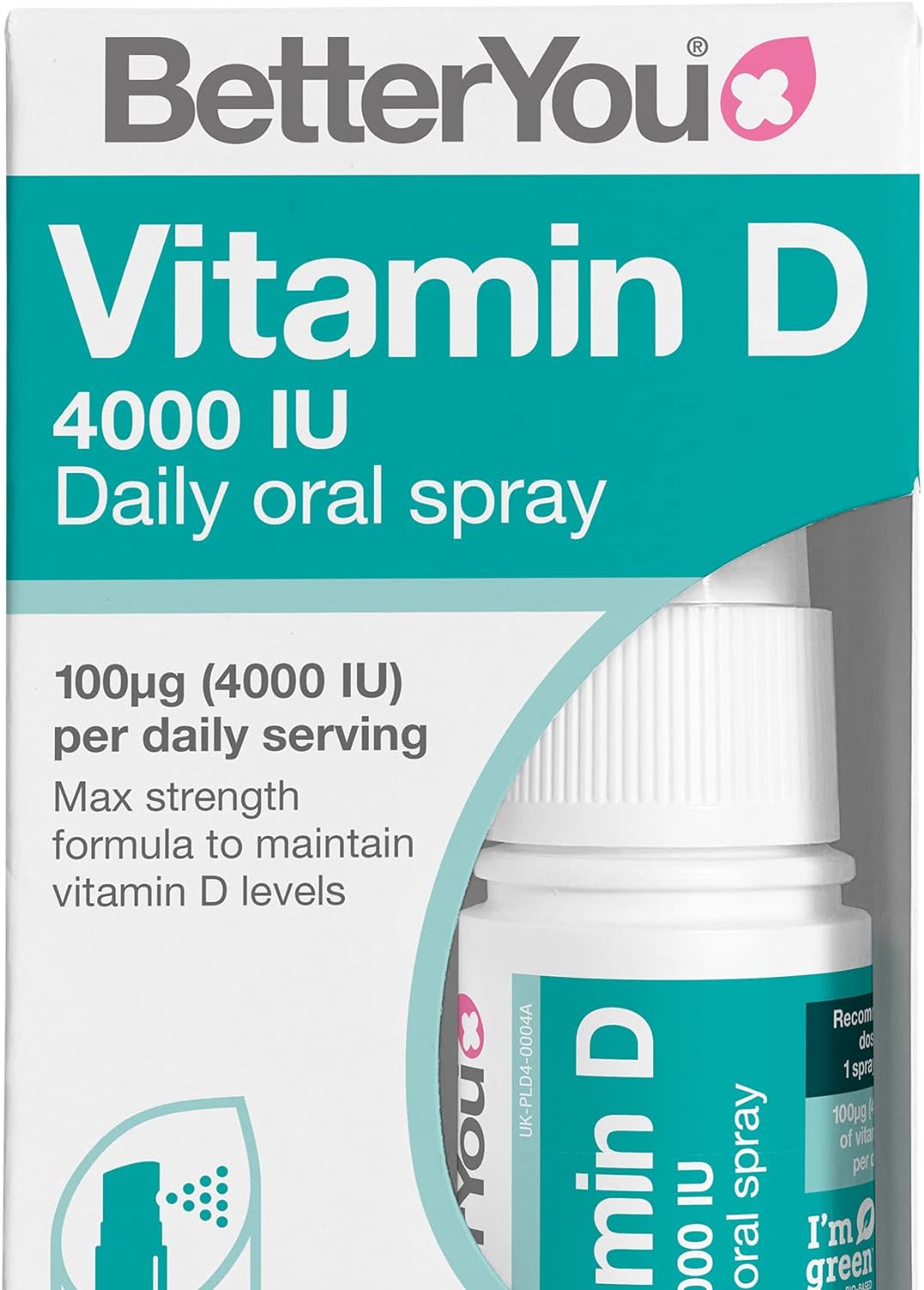 BetterYou Daily Oral Spray Vitamin D 4000 IU 15ml | Daily Supplies
