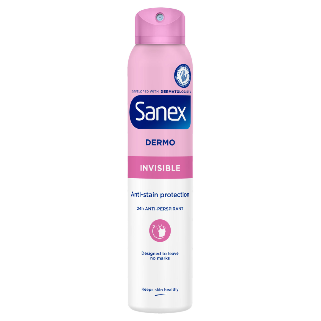 Sanex Dermo Invisible 24 Hr Antiperspirant Deodorant 200ml | Daily Supplies