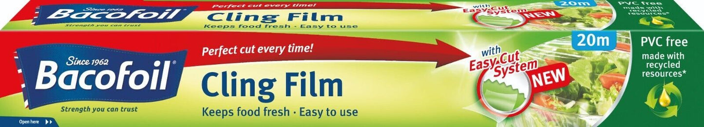 Bacofoil Cling Film With Easy Cut System 32.5cm x 20m | Daily Supplies