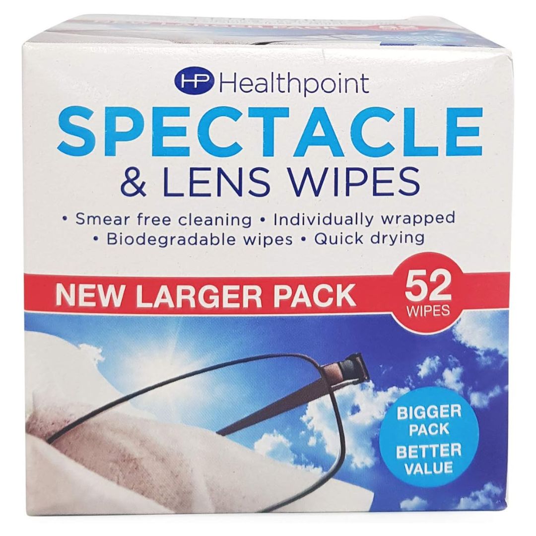 Healthpoint Spectacle and Lens Cleaning Wipes 52's | Daily Supplies