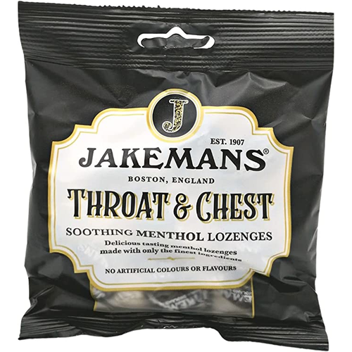 Jakemans Throat and Chest Menthol Sweets Cherry 73g | Daily Supplies