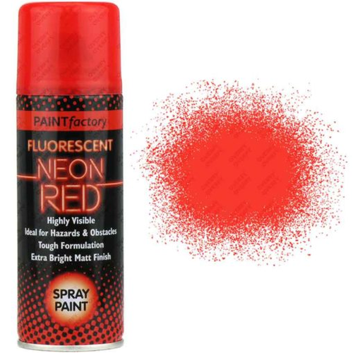 Paint Factory Fluorescent Neon Red Spray Paint 200ml | Daily Supplies