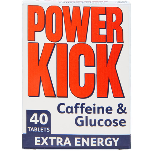 Power Kick Tablets Caffeine & Glucose 40 Tablets | Daily Supplies