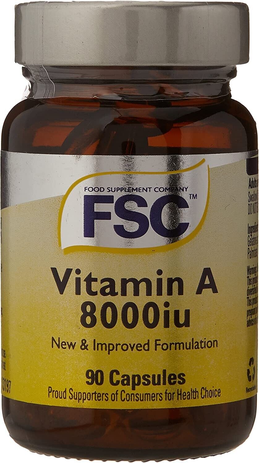 FSC Vitamin A 8000iu 90 Capsules | Daily Supplies