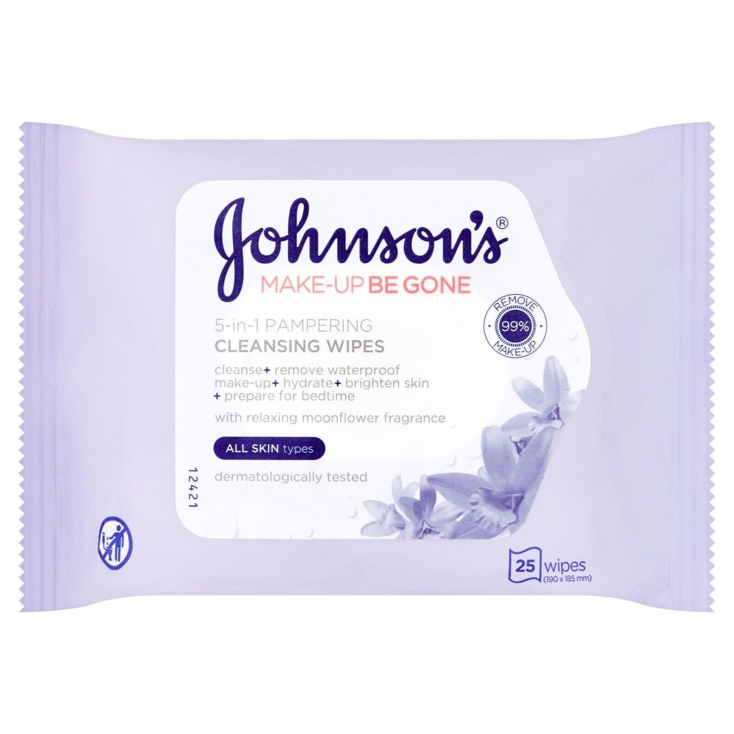 Johnson's Cleansing Wipes Make Up Be Gone 5 in 1 Pampering 25 Wipes | Daily Supplies