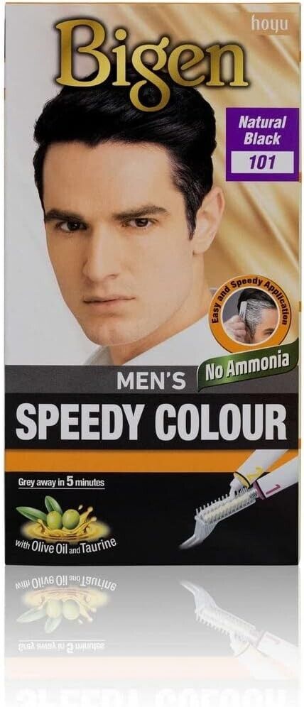 Bigen Men's Speedy Hair Colour Natural Black 101, 1 Pack | Daily Supplies