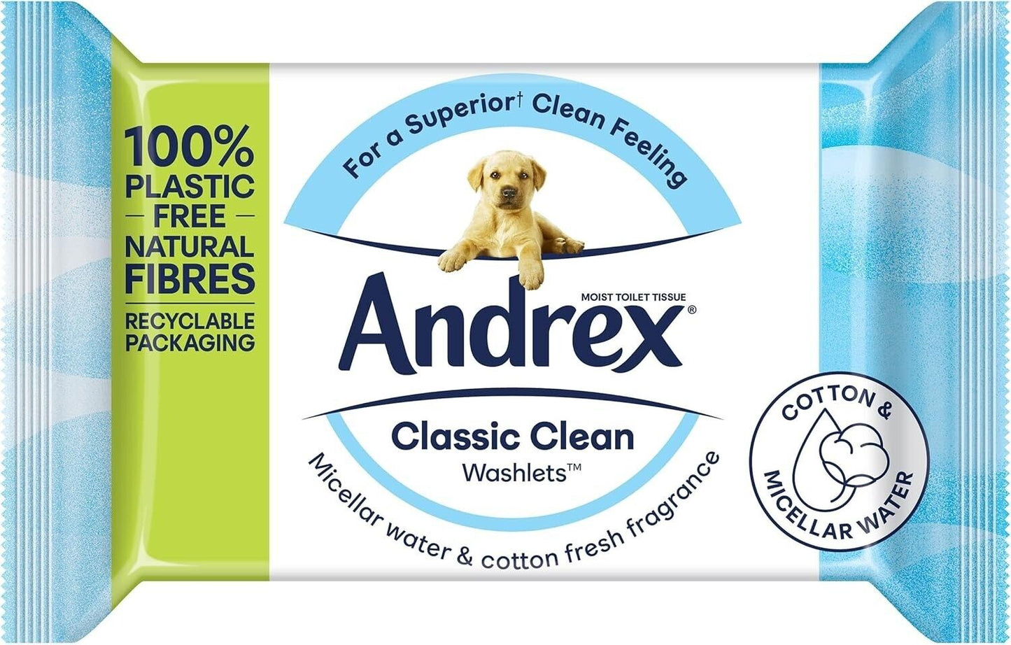 Andrex Classic Clean Washlets Moist Toilet Tissue 36 Wipes | Daily Supplies