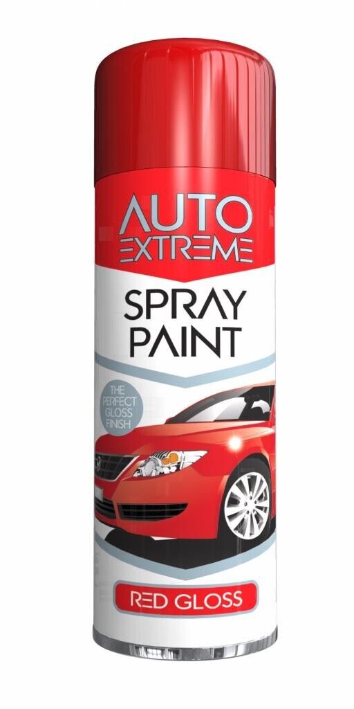 Rapide Auto Extreme All Purpose Spray Paint Can Red Gloss Finish 250ml | Daily Supplies