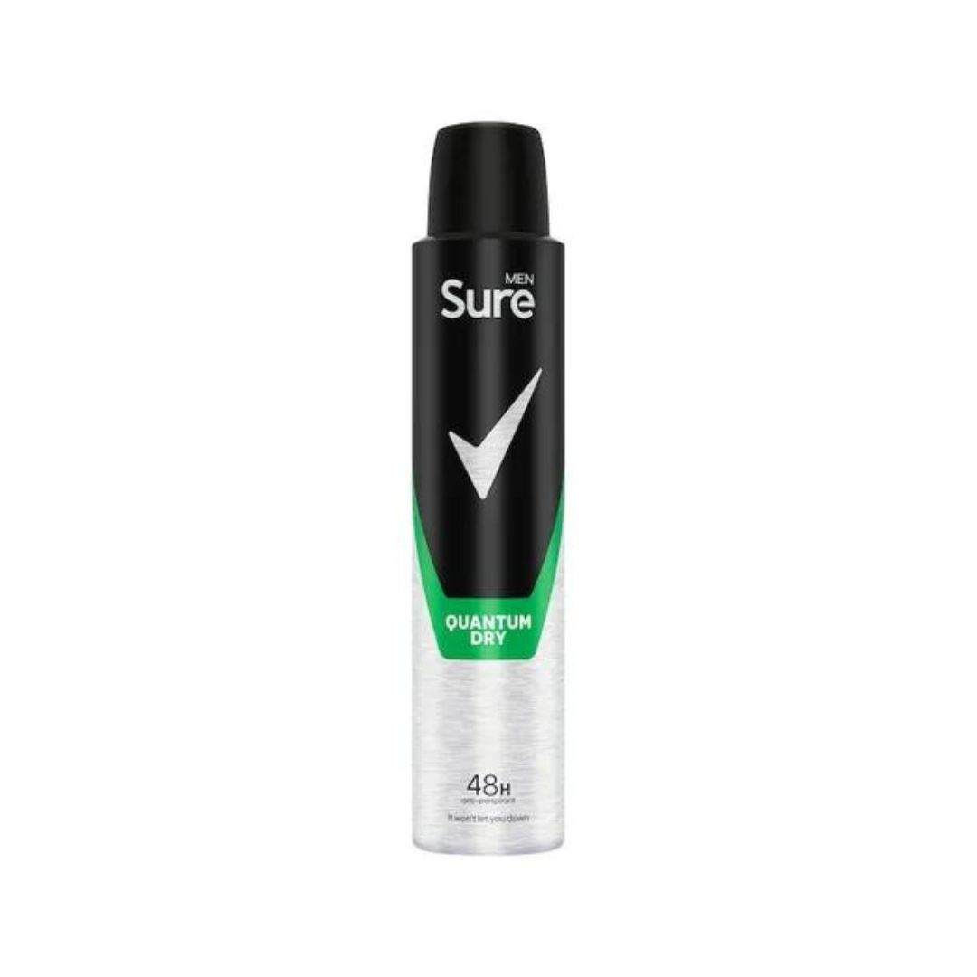 Sure Men Quantum Dry Antiperspirant Deodorant Aerosol 200ml | Daily Supplies