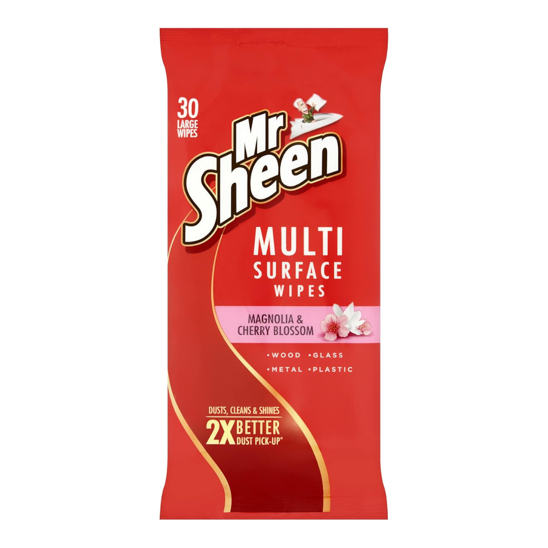 Mr Sheen Multi-Surface Magnolia & Cherry Blossom 30 Wipes | Daily Supplies