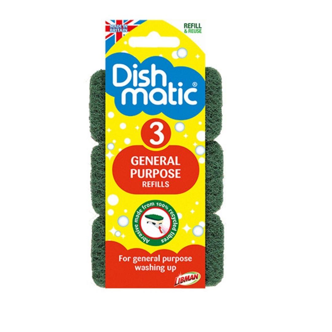 Dishmatic Heavy Duty Refill Sponges Triples for Tough Cleaning | Daily Supplies