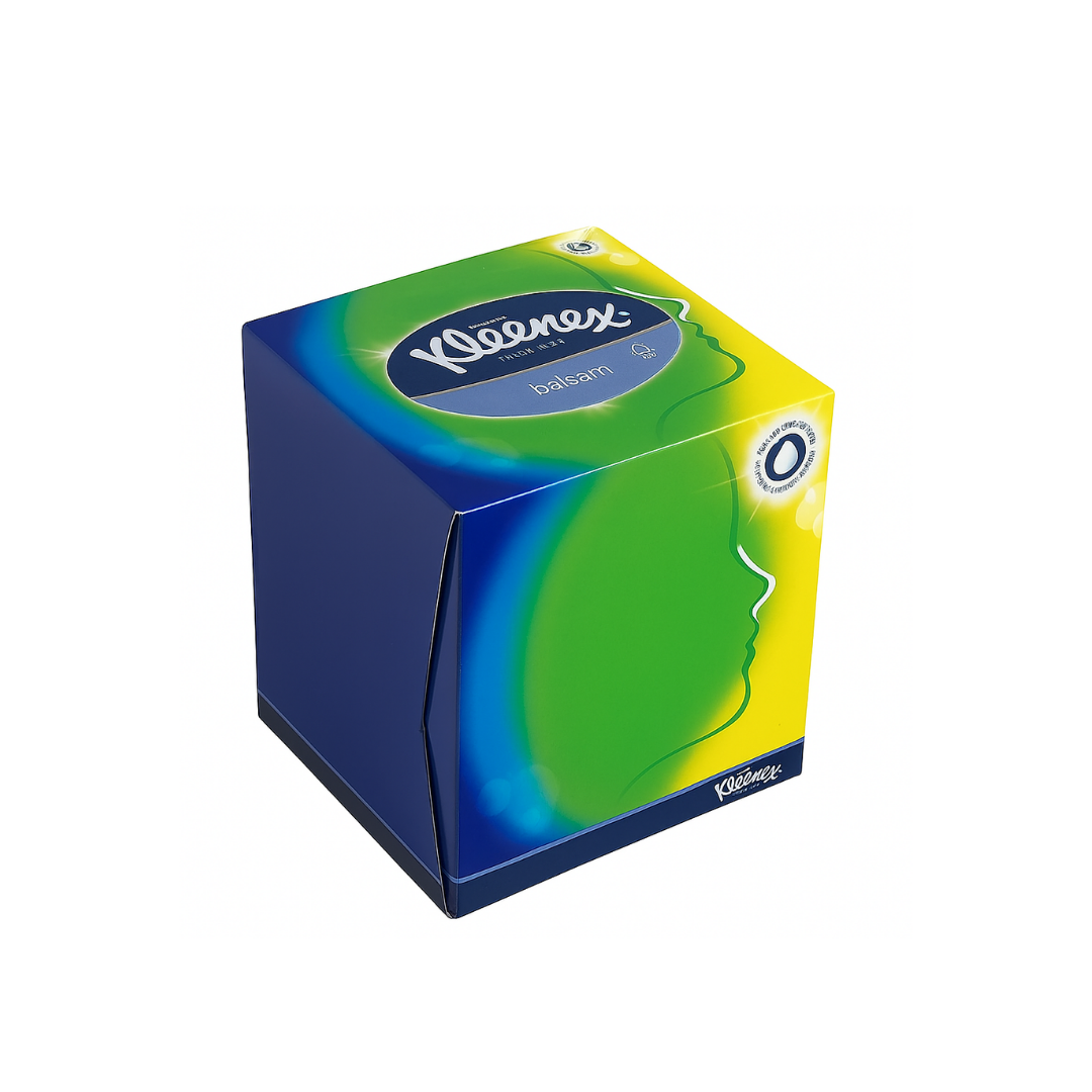 Kleenex Balsam 3-Ply Facial Tissues Soft & Gentle 56 Tissues | Daily Supplies