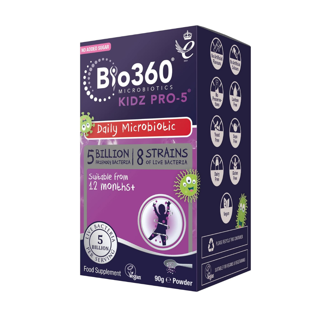 Natures Aid Bio 360 Kidz Pro-5 Daily Microbiotic Powder 90g | Daily Supplies