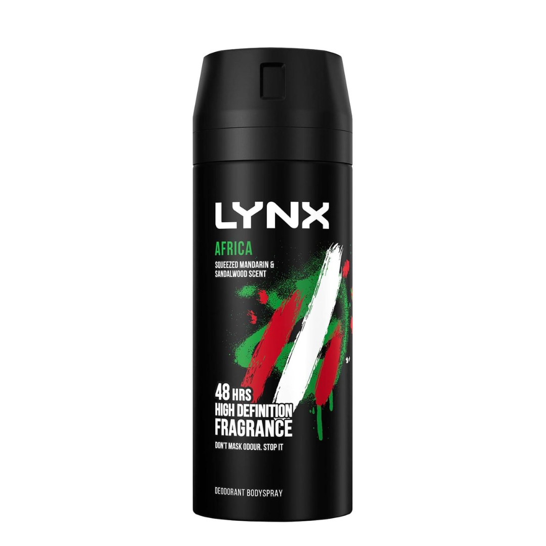 Lynx Africa Mandarin & Sandalwood Men’s Body Spray Deodorant 150ml | Daily Supplies