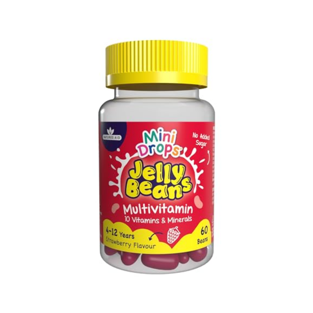Natures Aid Mini Drops Jelly Beans Multivitamin for Kids 60 Beans | Daily Supplies