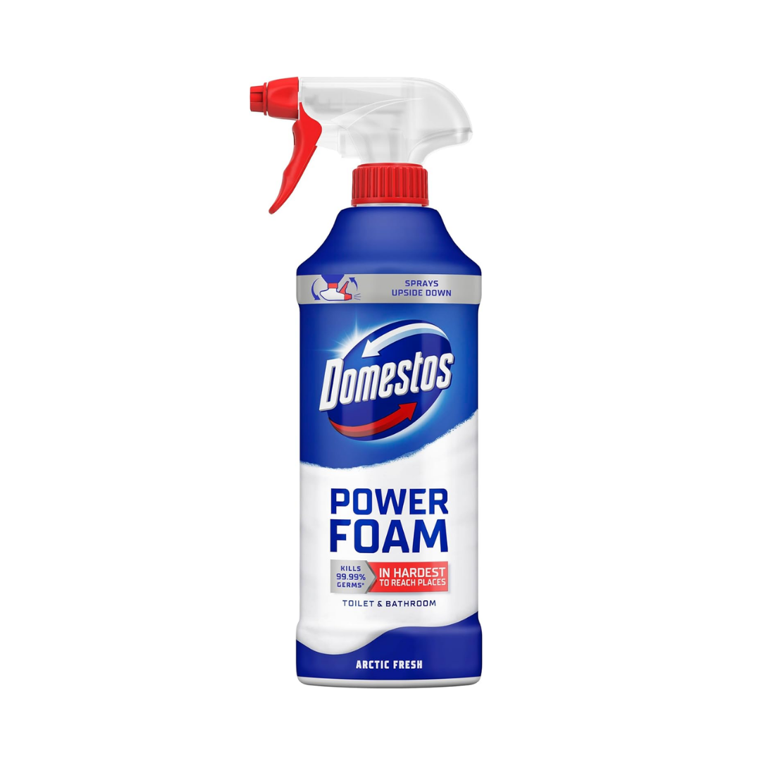 Domestos Power Foam Toilet & Bathroom Cleaner Spray 450 ml | Daily Supplies