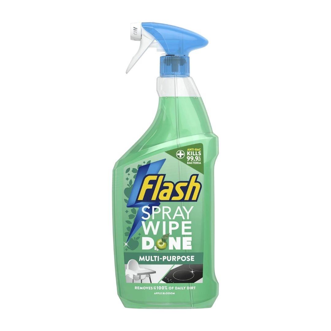 Flash Spray Wipe Done Apple Blossom Anti Bacterial Cleaning Spray 800 ML | Daily Supplies