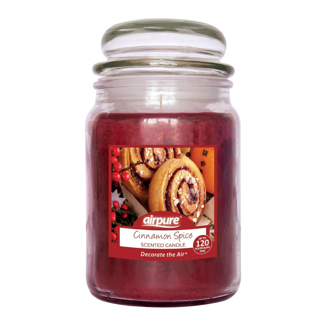 Airpure Cinnamon Scented Candle Jar 510g | Daily Supplies
