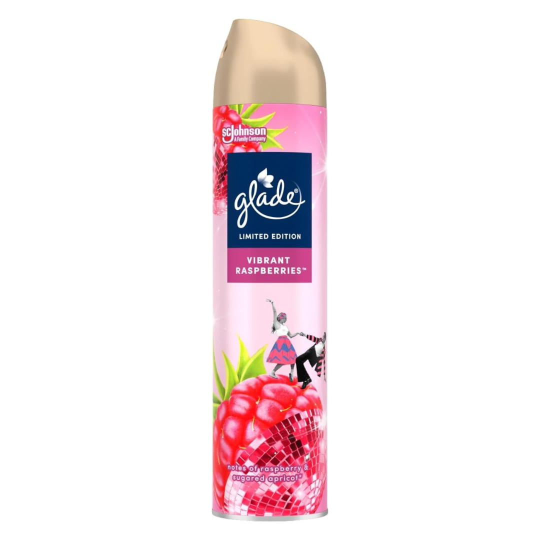 Glade Air Freshener Vibrant Raspberries Aerosol Room Spray 300ml | Daily Supplies