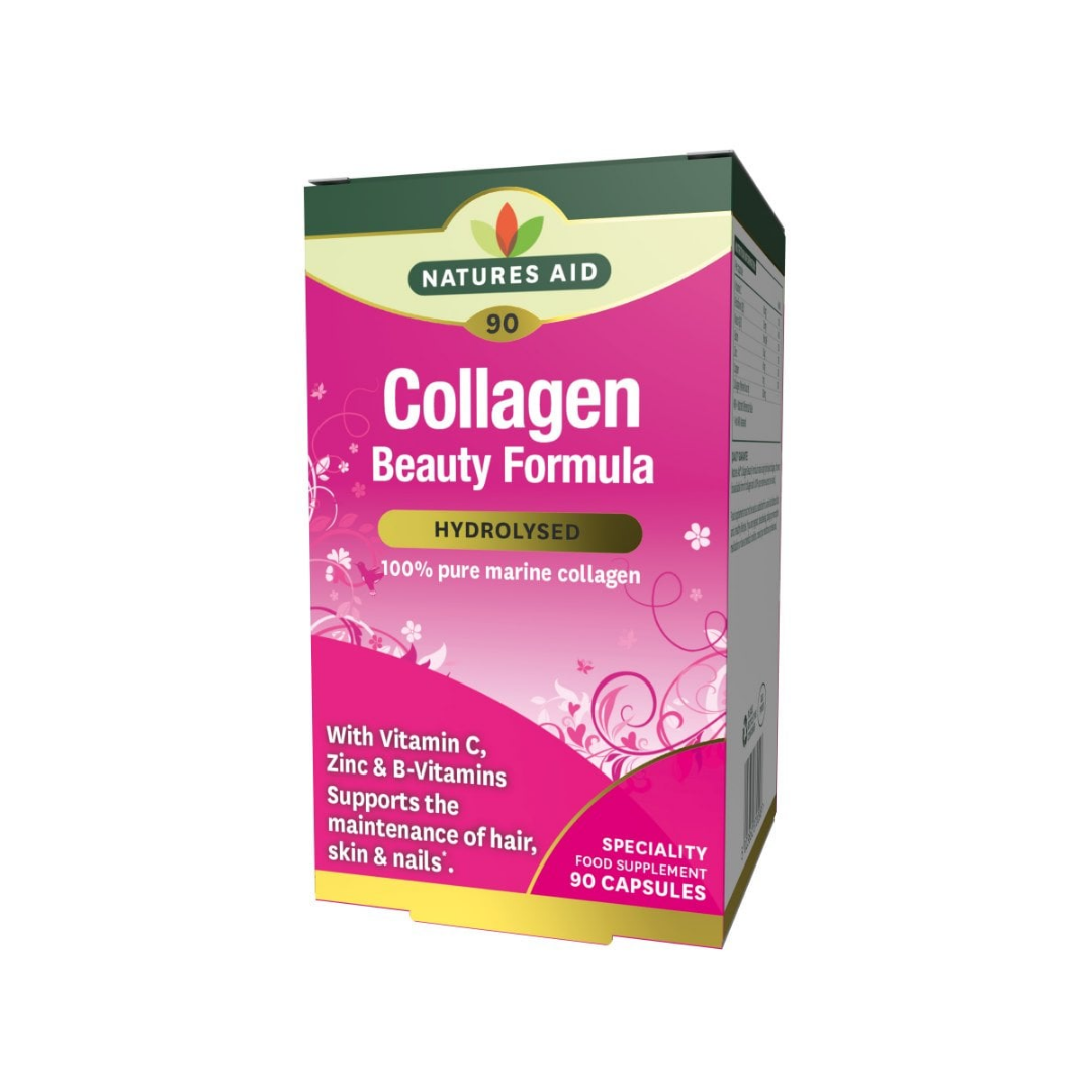 Natures Aid Collagen Beauty Formula Hydrolysed 90 Capsules | Daily Supplies