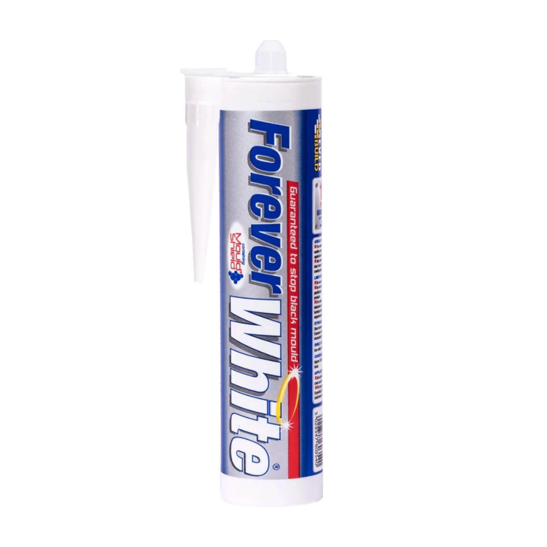 Everbuild Forever White Anti-Mould Waterproof Sealant 295ML | Daily Supplies