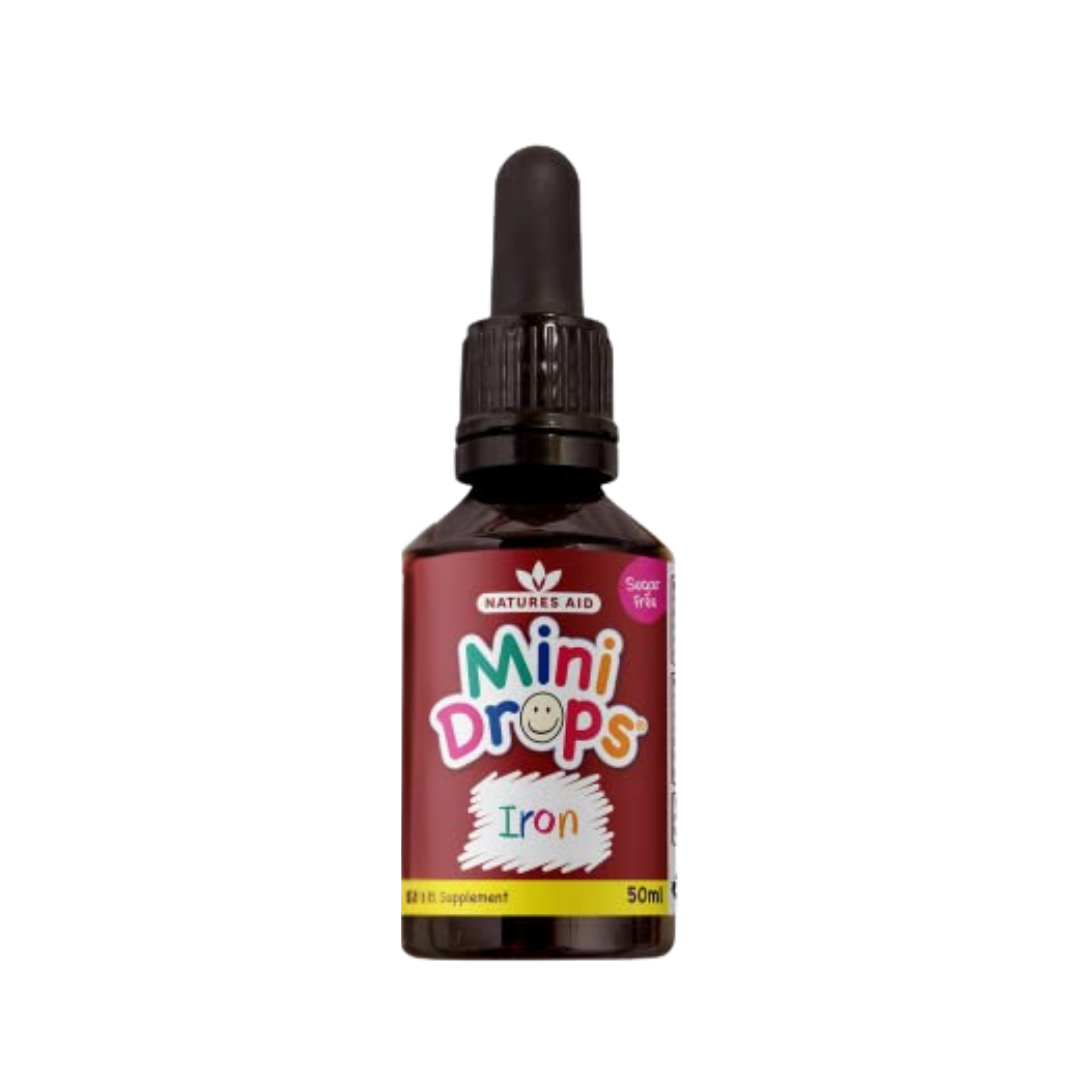 Natures Aid Mini Drops Iron Cognitive Development for Kids 50ml | Daily Supplies
