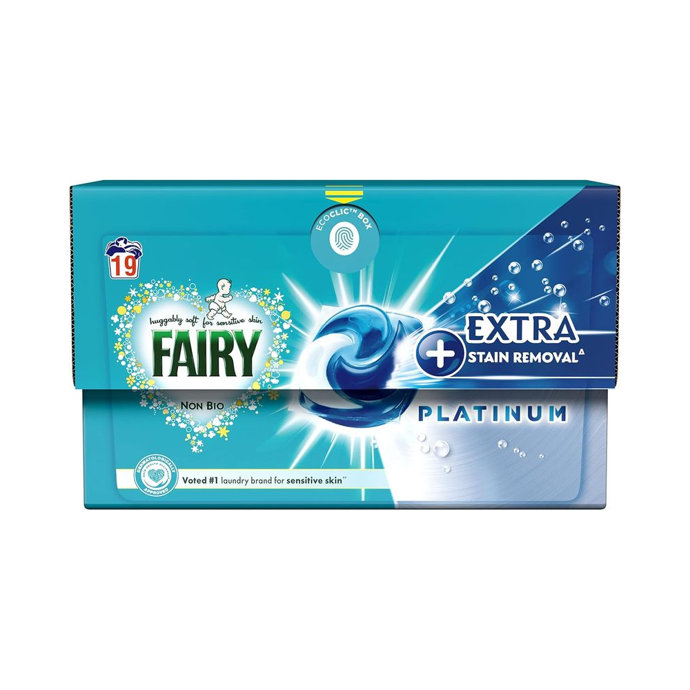 Fairy Non Bio Platinum Laundry Pods 19 Washes | Daily Supplies