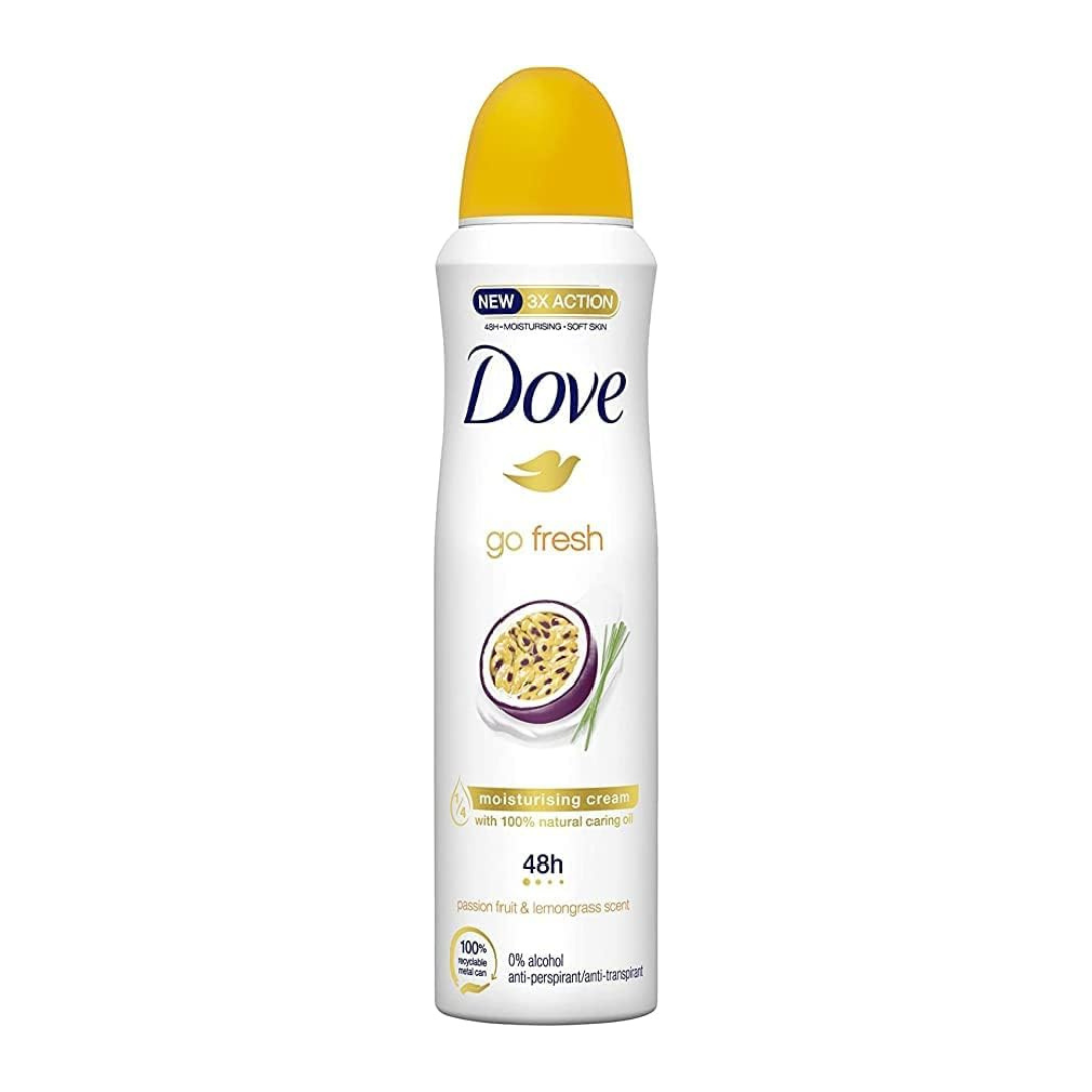 Dove Go Fresh Passion Fruit & Lemongrass Antiperspirant Spray 150ml | Daily Supplies