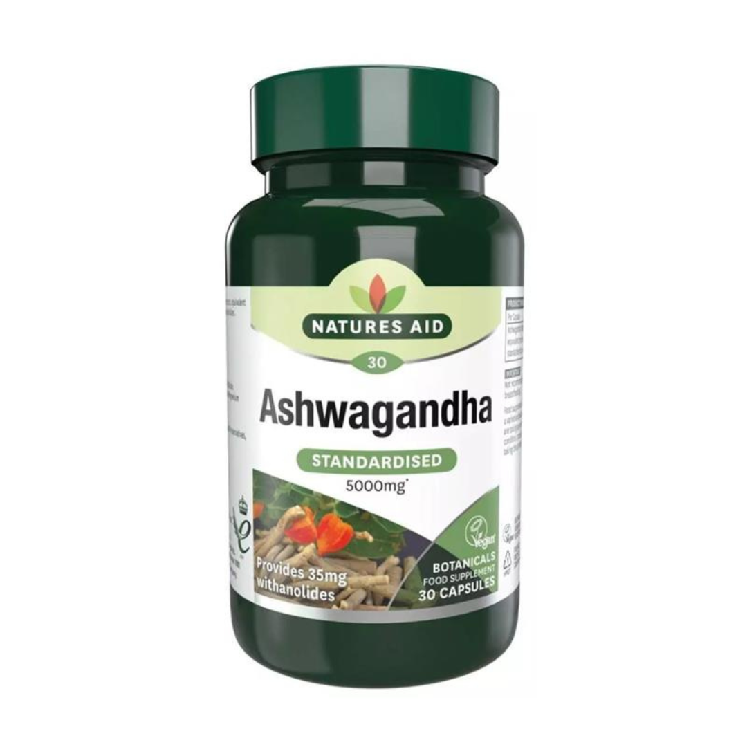 Natures Aid Ashwagandha 5000mg 30 Capsules | Daily Supplies