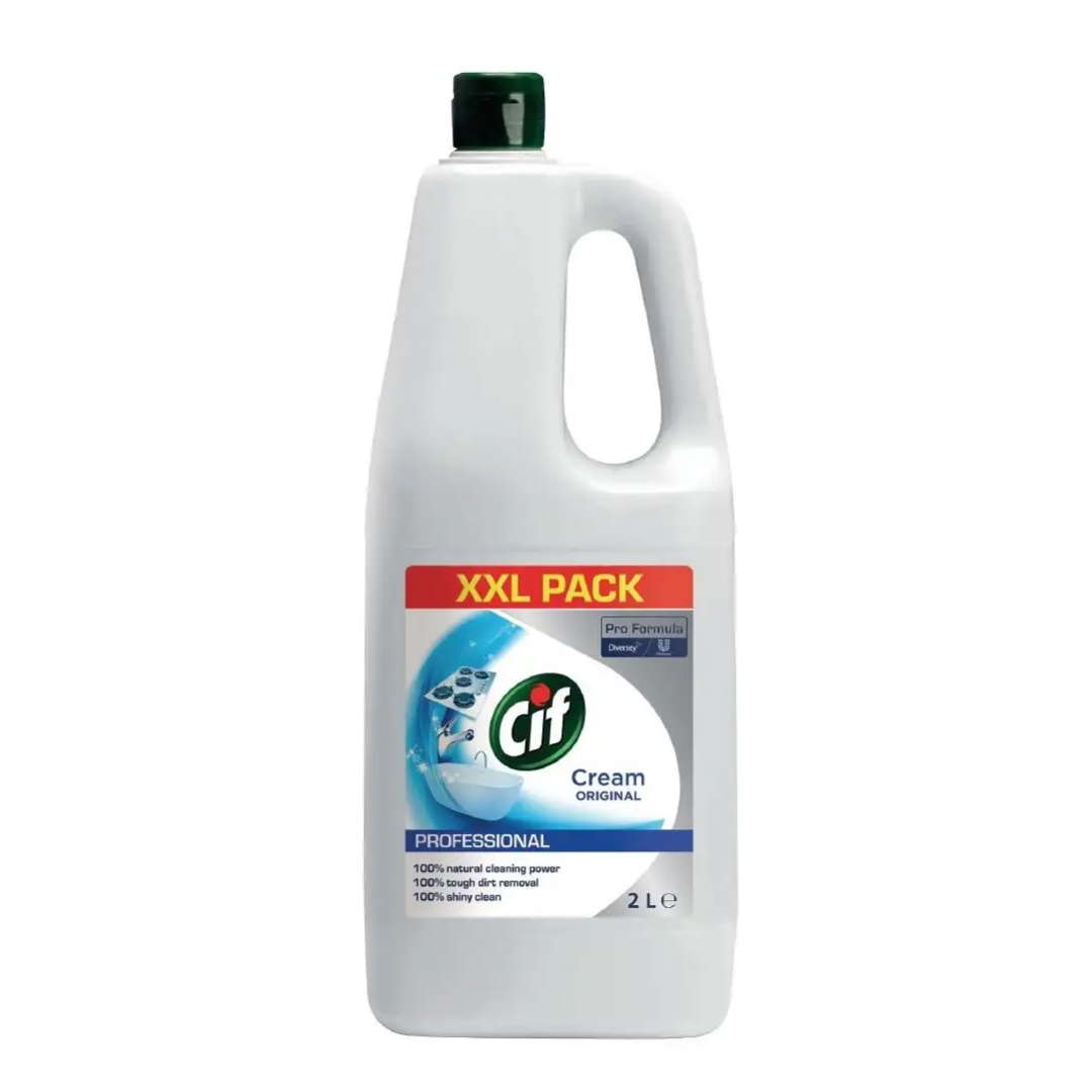 Cif Original Cream Cleaner for Kitchen Bathroom Cleaning 2L | Daily Supplies