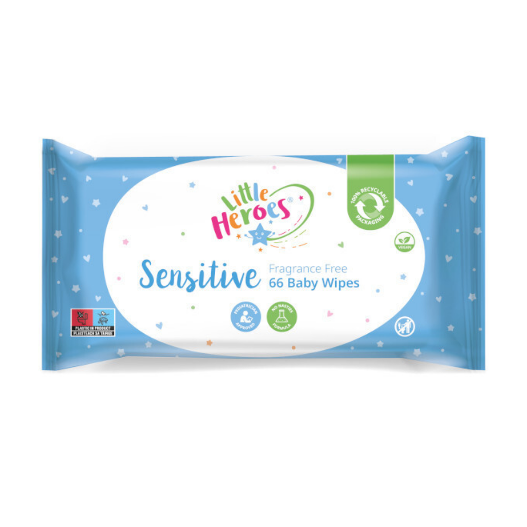 Little Heroes Sensitive Baby Wipes Soft & Safe for Babies 66 Wipes | Daily Supplies