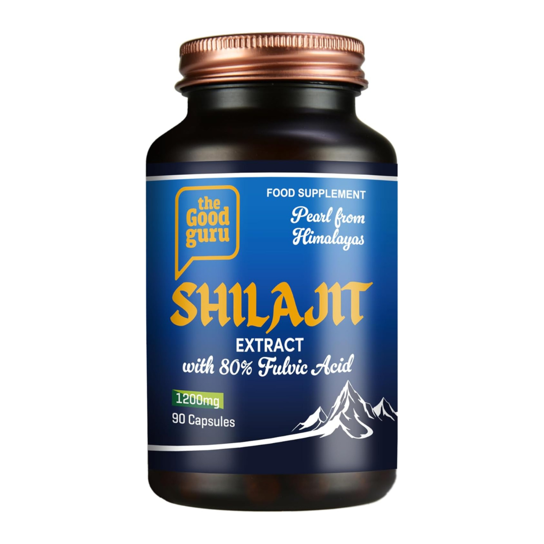 The Good Guru Premium Himalayan Shilajit Extract 1200mg – 90 Capsules | Daily Supplies