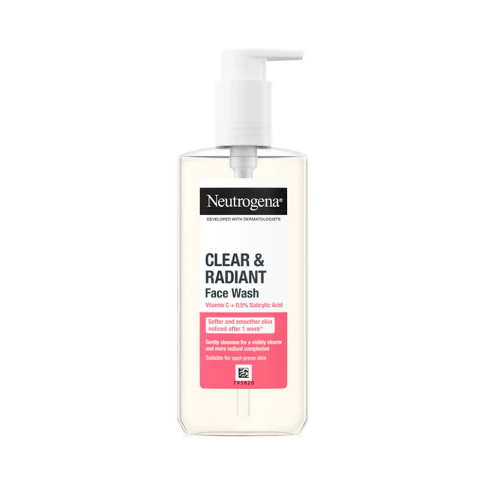 Neutrogena Clear & Radiant Vitamin C Facial Wash 200ml | Daily Supplies