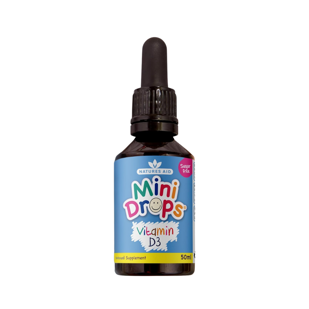 Natures Aid Mini Drops Vitamin D3 for Kids Bone & Teeth Support 50ML | Daily Supplies