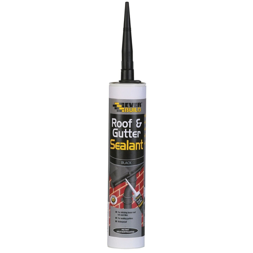 Everbuild Everflex Roof & Gutter Sealant Black 300ml | Daily Supplies