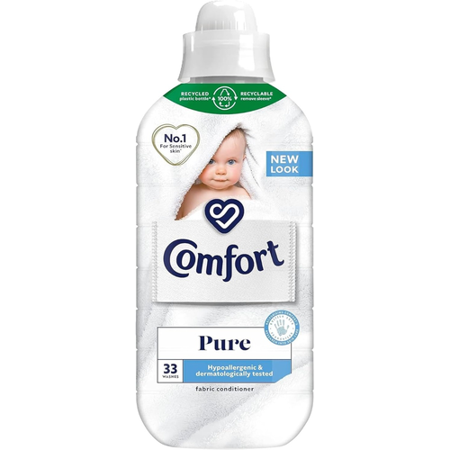 Comfort Pure Fabric Conditioner Hypoallergenic & Dermatologically Tested 33 Washes 990ml | Daily Supplies