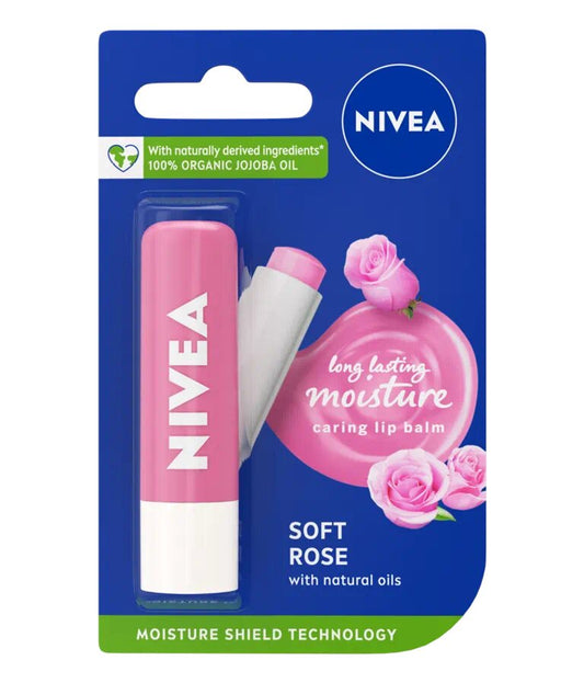 Nivea Soft Rose Caring Lip Balm 4.8g | Daily Supplies