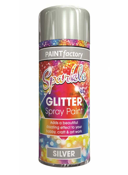 Paint Factory Glitter Spray Paint Silver 200ML | Daily Supplies