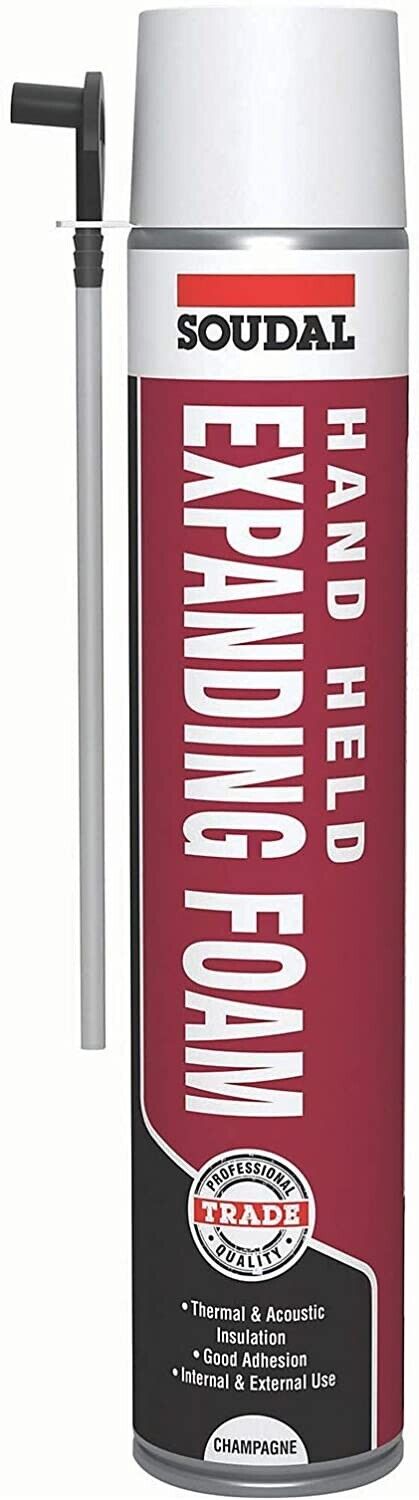 Soudal Handheld Expanding Gap Filler Foam Spray Champagne 750ML | Daily Supplies
