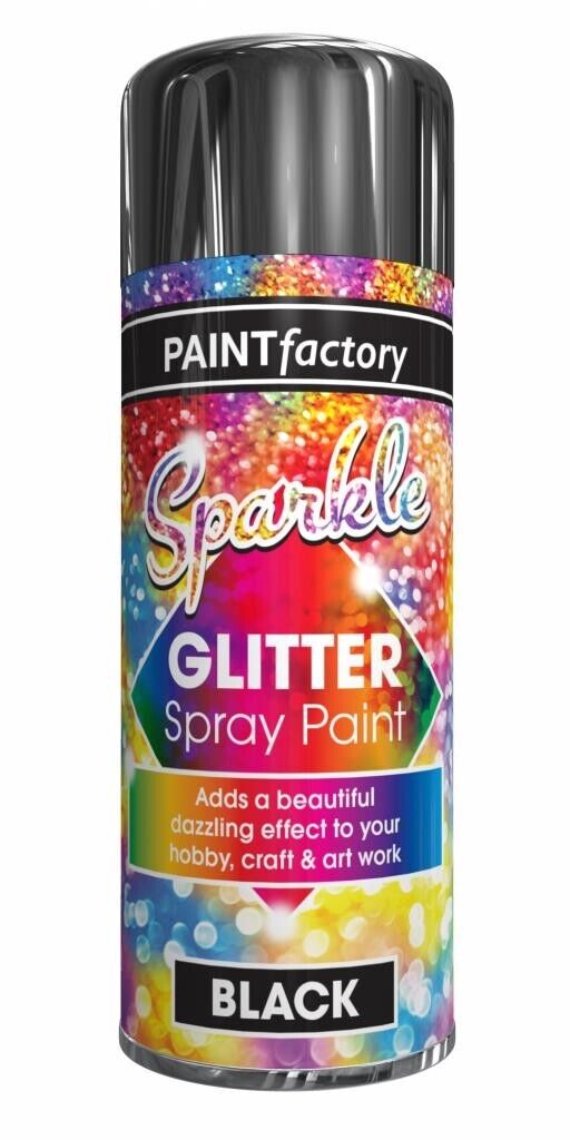 Paint Factory Black Glitter Spray Paint 200ml | Daily Supplies