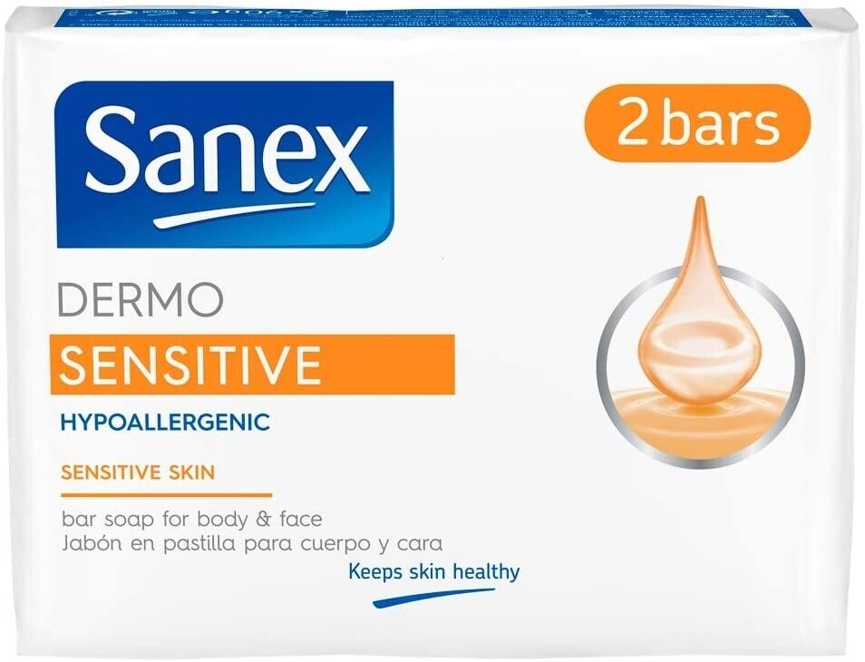 Sanex Dermo Sensitive Bar Soap Twin Pack | Daily Supplies