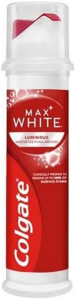 Colgate Max White Luminous Pump Toothpaste 100ml | Daily Supplies